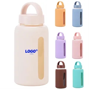 20oz. Glass Water Bottle with Silicone Sleeve Portable