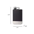 Stainless Steel Pocket 8oz. Portable Hip Flask | https://www.bestnamebadges.com