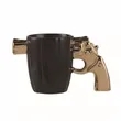 3D Revolver Handle Ceramic Mug Unique Coffee Cup | https://www.bestnamebadges.com