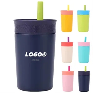 12oz. Stainless Steel Straw Tumbler Portable Coffee Cup