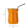 5oz. Mini Stainless Steel Tumbler with Straw Insulated | https://www.bestnamebadges.com