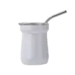 5oz. Mini Stainless Steel Tumbler with Straw Insulated | https://www.bestnamebadges.com