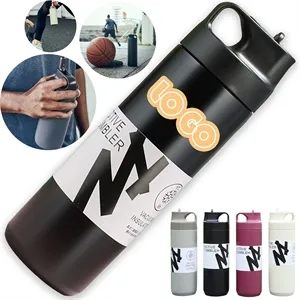 18oz Stainless Steel Tumbler With Straw For Sports  Travel