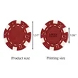 Dice Logo Plastic Poker Chips | https://www.bestnamebadges.com