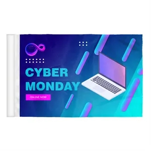 Digital Printed Antenna Flags with Clip - ePoly 1 Ply | https://www.bestnamebadges.com