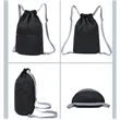 Customized Waterproof Drawstring Sports Backpack with Zipper | https://www.bestnamebadges.com