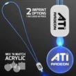 LED Neon Lanyards with Acrylic Circle Pendant | https://www.bestnamebadges.com