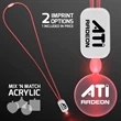 LED Neon Lanyards with Acrylic Circle Pendant | https://www.bestnamebadges.com