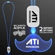 LED Lanyard with Acrylic Mustache Pendant | https://www.bestnamebadges.com