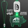 LED Neon Lanyard with Acrylic Pig Pendant | https://www.bestnamebadges.com