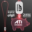 LED Neon Lanyard with Acrylic Pig Pendant | https://www.bestnamebadges.com
