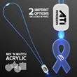 LED Neon Lanyard with Acrylic Ribbon Pendant | https://www.bestnamebadges.com