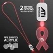 LED Neon Lanyard with Acrylic Ribbon Pendant | https://www.bestnamebadges.com