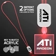 LED Neon Lanyard with Acrylic Square Pendant | https://www.bestnamebadges.com
