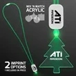 LED Neon Lanyard with Acrylic Tree Pendant | https://www.bestnamebadges.com