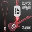 LED Neon Lanyards with Acrylic Guitar Pendant | https://www.bestnamebadges.com