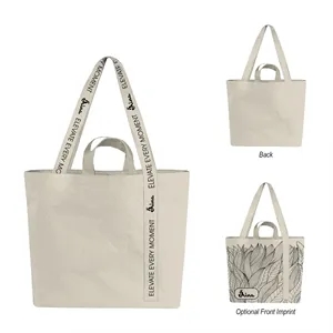 14 Oz. Recycled Mono-Strap Canvas Tote Bag | https://www.bestnamebadges.com