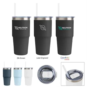 14 Oz. Brea Recycled Stainless Steel Tumbler | https://www.bestnamebadges.com