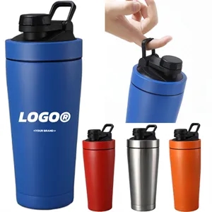24oz. Stainless Steel Shaker Bottle Insulated Gym Cup