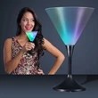 LED Martini Glass with Classy Black Base | https://www.bestnamebadges.com