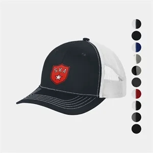 Port Authority® Youth Snapback Trucker Cap | https://www.bestnamebadges.com
