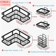 Non Punch Corner Shower Caddy | https://www.bestnamebadges.com