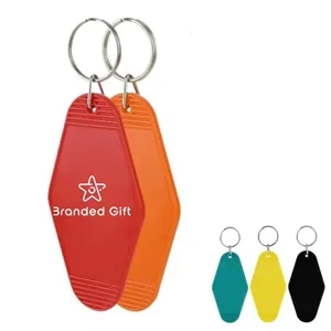 Plastic Diamond Hotel Keychain