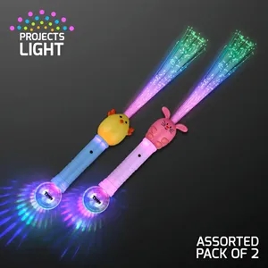 Light Up Easter Wands, Bunny and Chick Assorted Pack of 2