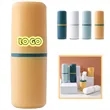 Portable Travel Toothbrush Holder Cup With Storage Case Lid | https://www.bestnamebadges.com