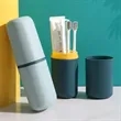Portable Travel Toothbrush Holder Cup With Storage Case Lid | https://www.bestnamebadges.com