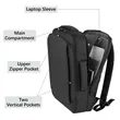 Carry On 3-Way Convertible PU Leather Laptop Backpack | https://www.bestnamebadges.com