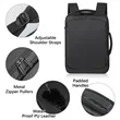 Carry On 3-Way Convertible PU Leather Laptop Backpack | https://www.bestnamebadges.com