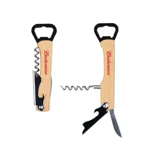 Union Printed - 4-in1 Durable Wood Wine Beer Opener w/ Knife