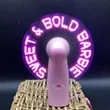 Mini Handheld USB Rechargeable Fan with LED Display | https://www.bestnamebadges.com