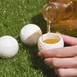 Golf Ball Shaped Drink Cup Unique Mug In Stock | https://www.bestnamebadges.com