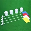 Golf Green Hole Cup and Flag Set Flagpole Marker In Stock | https://www.bestnamebadges.com