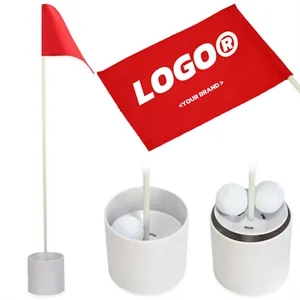 Golf Green Hole Cup and Flag Set Flagpole Marker In Stock