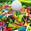 Golf Tees with Soft Rubber Top Durable Plastic In Stock | https://www.bestnamebadges.com