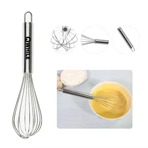 12.2" Stainless Steel Kitchen Whisk Set Cooking Tools
