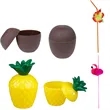 Coconut Cups with Flower Straws | https://www.bestnamebadges.com