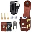 Mini Leather Golf Ball Pouch Belt Clip Accessory Bag | https://www.bestnamebadges.com