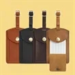 Flap Leather Travel Luggage Tag | https://www.bestnamebadges.com