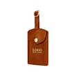 Flap Leather Travel Luggage Tag | https://www.bestnamebadges.com