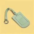 Flap Leather Luggage Tag With Metal Buckle | https://www.bestnamebadges.com