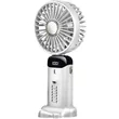 Rechargeable Digital Display Folding USB Fan | https://www.bestnamebadges.com