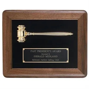 Framed Gavel Plaque | https://www.bestnamebadges.com