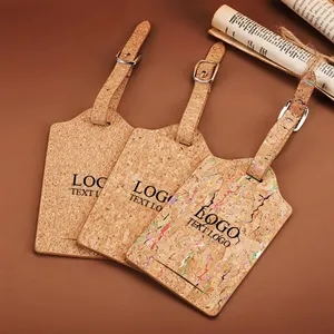 Natural Cork Luggage Tag | https://www.bestnamebadges.com