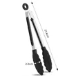 7 In High Temperature Black Resistant Kitchen Silicone Tongs | https://www.bestnamebadges.com
