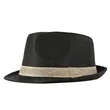 Straw Fedora Hat | https://www.bestnamebadges.com