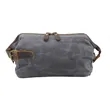 Waxed Canvas Toiletry Bag | https://www.bestnamebadges.com